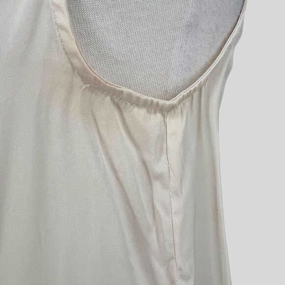 Quince Sleeveless Silk Blouse Stretch Ivory Cream Size Medium - Picture 7 of 10